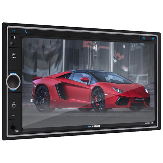 Blaupunkt 6.95” Double Din Fixed Face Touchscreen Dvd Receiver With Bluetooth Usb/sd Inputs And Rem