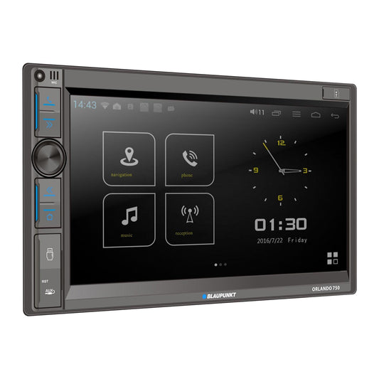 Blaupunkt 6.95″ Double Din Mechless Receiver With Wireless Apple Carplay / Android Auto & Bluetooth